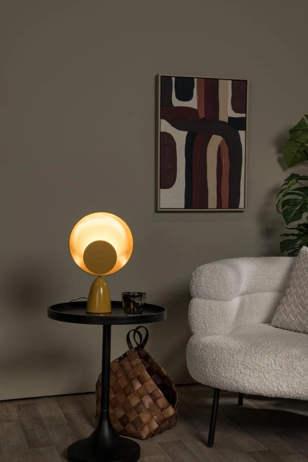 Lucide CASTAMAR - Table lamp - Ø 25,5 cm - LED - 1x8W 2100K - Ocher Yellow - atmosphere 1